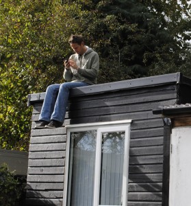 Tom on the office roof