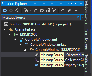 Visual Studio Solution Explorer Search